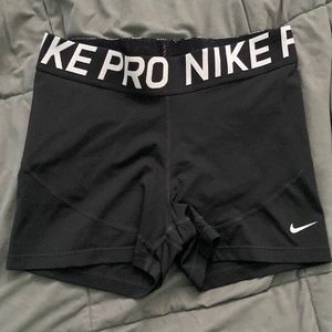Black Nike Pro spandex shorts